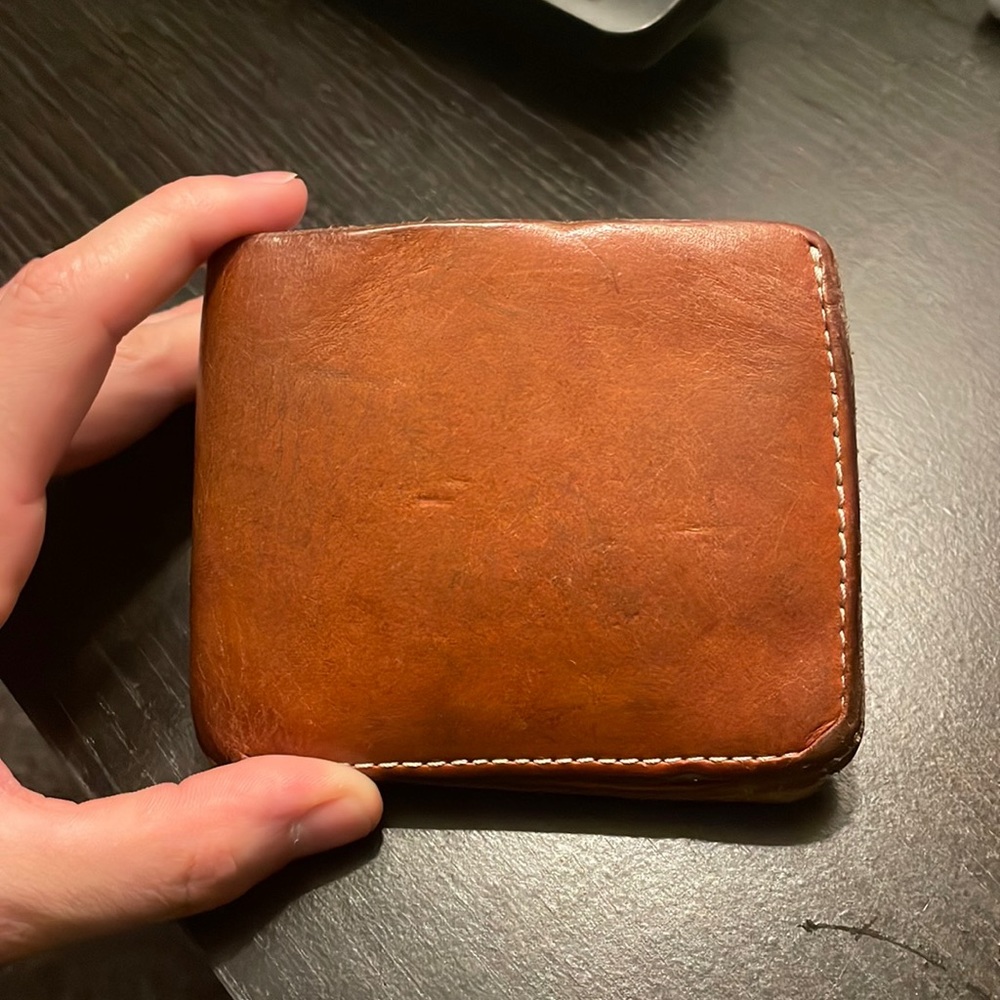 Worn in Redwing leather wallet